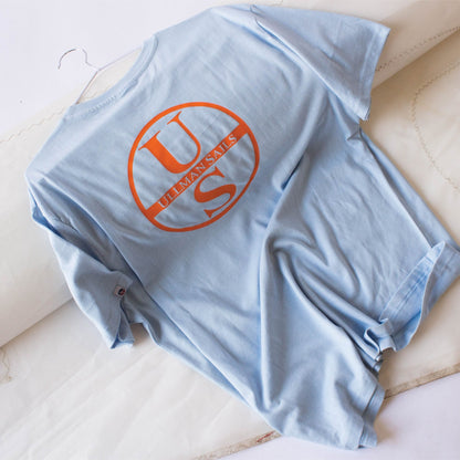 Powder Blue Short Sleeve T - Shirt Maxi Logo - Ullman Gear