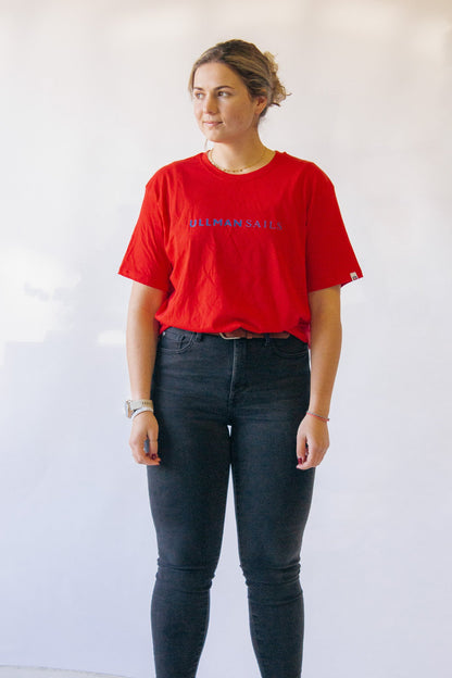 Red Short Sleeve T - Shirt Maxi Logo - Ullman Gear