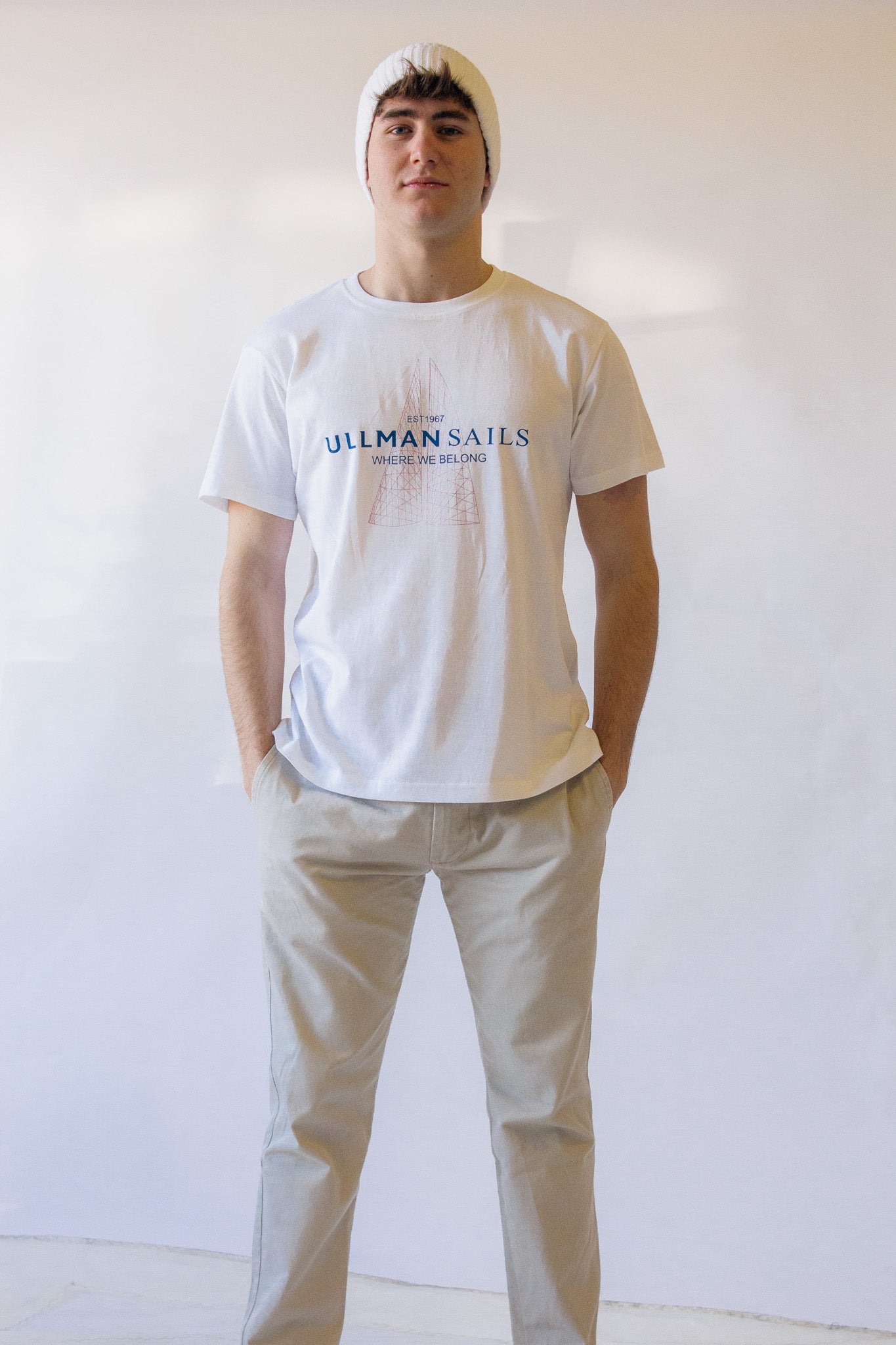 White Short Sleeve T - Shirt Maxi Logo - Ullman Gear
